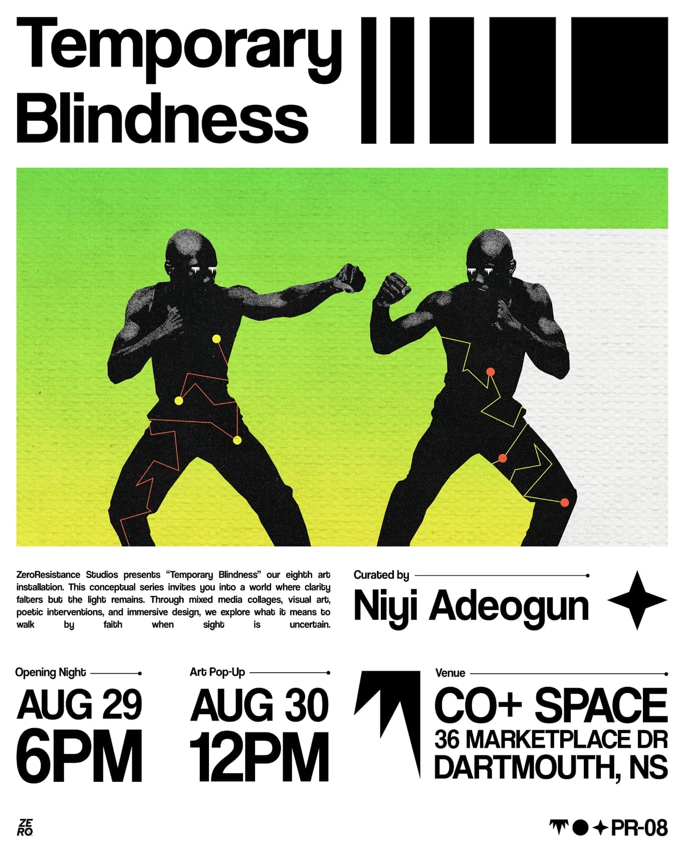 Temporary Blindness exhibition artwork