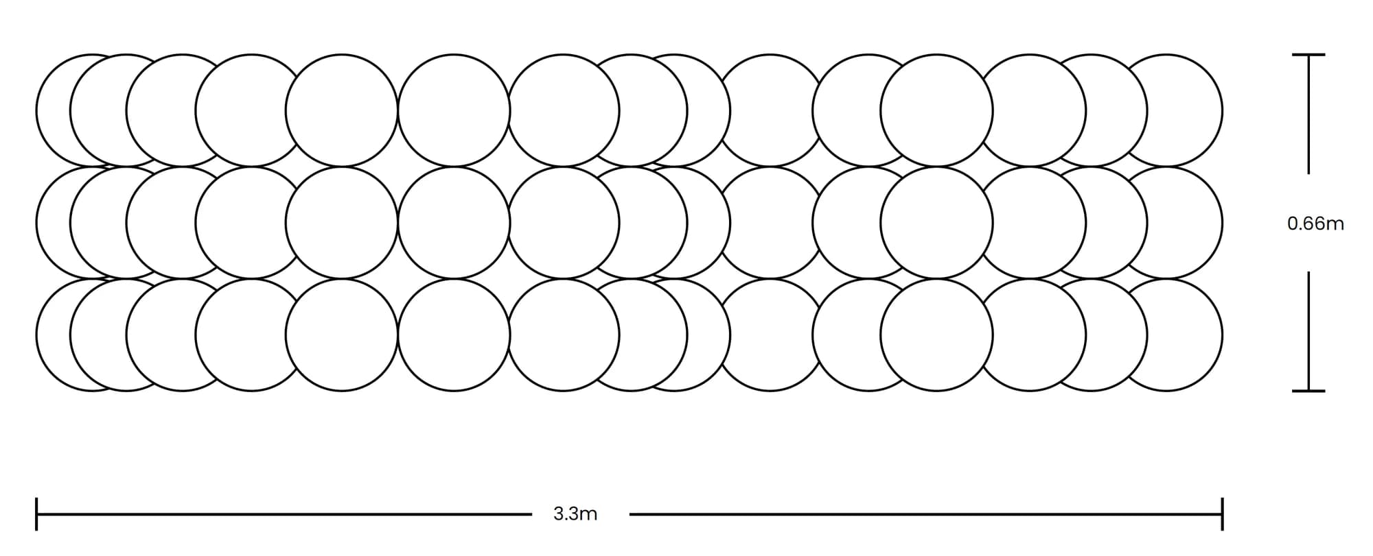 Still In Play scale study, 3.3m arrangement
